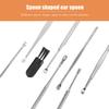Yardwe Stainless Steel Earwax Removal Kit with Double-Headed Spiral Spring Picks Cleaning Brush and Storage Case Rotating Ear Cleaners for Safe Wax Removal and Massage view 3