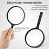 10X 30X Magnifier, Handheld Magnifying Glass for Reading, 84mm Shatterproof Lens, Soft Handle for Adults Close Work, Seniors Reading and Nature Exploration, Hobby Observation view 4