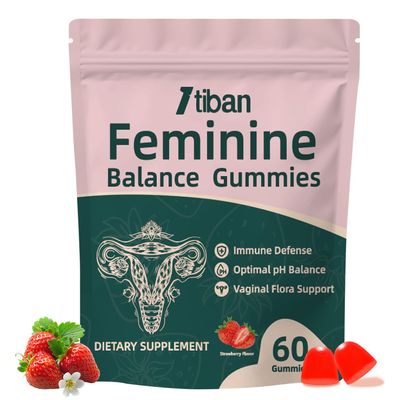 Itiban Probiotics for Women, pH Balance, Strawberry Flavor 60 Gummies