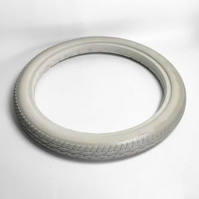 16 Inch 16X1.75 Bicycle Solid Tires, Rubber Black Or White Tires Cycling Tyre Compatible With Wheelchairs, Bicycles(grey)
