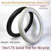 16 Inch 16X1.75 Bicycle Solid Tires, Rubber Black Or White Tires Cycling Tyre Compatible With Wheelchairs, Bicycles(grey) view 2