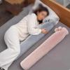 76cm Extra-Long Hot Water Bottle with Plush Cover - 2L Large Capacity Heating Pad for Full Body Warmth, Bed Warming & Pain Relief (Pink & Gray) view 2
