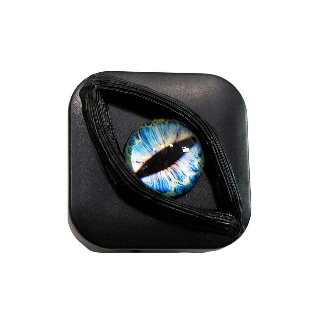 Contact Lens Cases,Halloween Demon Eyes Contact Lens Cases with Tweezers & Suction Stick,Portable Travel Eyes Storage Box