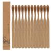 10Pcs Bamboo Toothbrush, Soft Boar Bristles Toothbrushes with Natural Wooden Handle, Eco-Friendly & Sustainable Oral Care for Adults, Zero Waste Travel Toothbrush view 1