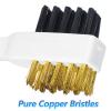 Sorcristy 2PCS Range Top Brush Cleaner, Deep Gas Stove Brass Wire Brushes, Multi-purpose Kitchen Cleaning Scrub Brush, 4-in-1 Scrub Brush with Nylon Bristles Cooktop Scraper view 3