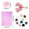 12 PCS Heart Crystals and Healing Stones Pocket Hug Set Love Carved Palm Worry Stone Set Bulk Polished Thumb Gemstones Pocket Set with Hug Cards Chakra Reiki Balancing Valentines Mother's Day Gifts view 2