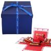 5 Layer Gift Box, 5 Layer Snack Explosion Box, DIY Birthday Explosion Gift Boxes, DIY Anniversary Snack Surprise with Empty ExplosionBox, Good Gifts for Anniversary, Christmas, Valentine's Day (Blue) view 1