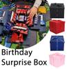 5 Layer Gift Box, 5 Layer Snack Explosion Box, DIY Birthday Explosion Gift Boxes, DIY Anniversary Snack Surprise with Empty ExplosionBox, Good Gifts for Anniversary, Christmas, Valentine's Day (Blue) view 2