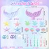 Glavatrix 34 Pcs Mermaid Cake Topper Under The Sea Cake Decorations With Mermaid Tail Seaweed Shells Starfish Ball Birthday Party Supplies for Baby Shower Birthday Gift view 2