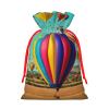 Svvcxzza Lavender Hot Air Balloon Print Christmas Gift Bags,Festive Holiday Gift Wrap Bags With Drawstring,Xmas Bags For Gifts view 2