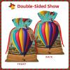 Svvcxzza Lavender Hot Air Balloon Print Christmas Gift Bags,Festive Holiday Gift Wrap Bags With Drawstring,Xmas Bags For Gifts view 3