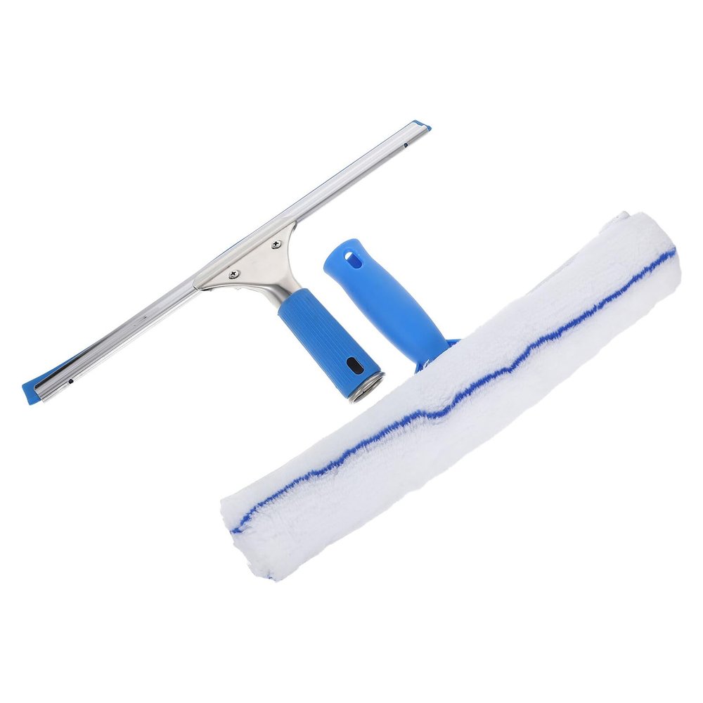Ipetboom Handheld Window Squeegee Set with Microfiber Cloth for Home Use Glass and Mirror Cleaner for Bathroom Tile Walls Car Windows Efficient and Surface-Friendly Cleaning Tool