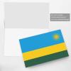 WZYCWB Flag of Rwanda Printed Blue Pearlescent Paper Holiday Cards 6x4 Inches - With Envelopes for Birthdays, Weddings, and Condolences view 3