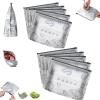 Reusable Aluminum Foil Sealable Storage Bags, Reusable Aluminum Foil Freshness Seal Bags, Freshness Seal Bags With Label And Zip Lock for Refrigerator, Keep Fresh Longer (10 pcs, Large) view 1
