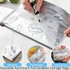 Reusable Aluminum Foil Sealable Storage Bags, Reusable Aluminum Foil Freshness Seal Bags, Freshness Seal Bags With Label And Zip Lock for Refrigerator, Keep Fresh Longer (10 pcs, Large) view 2
