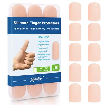 Gel Finger Cots Protectors, Silicone Covers, Bandages, Caps & Sleeves, Nude