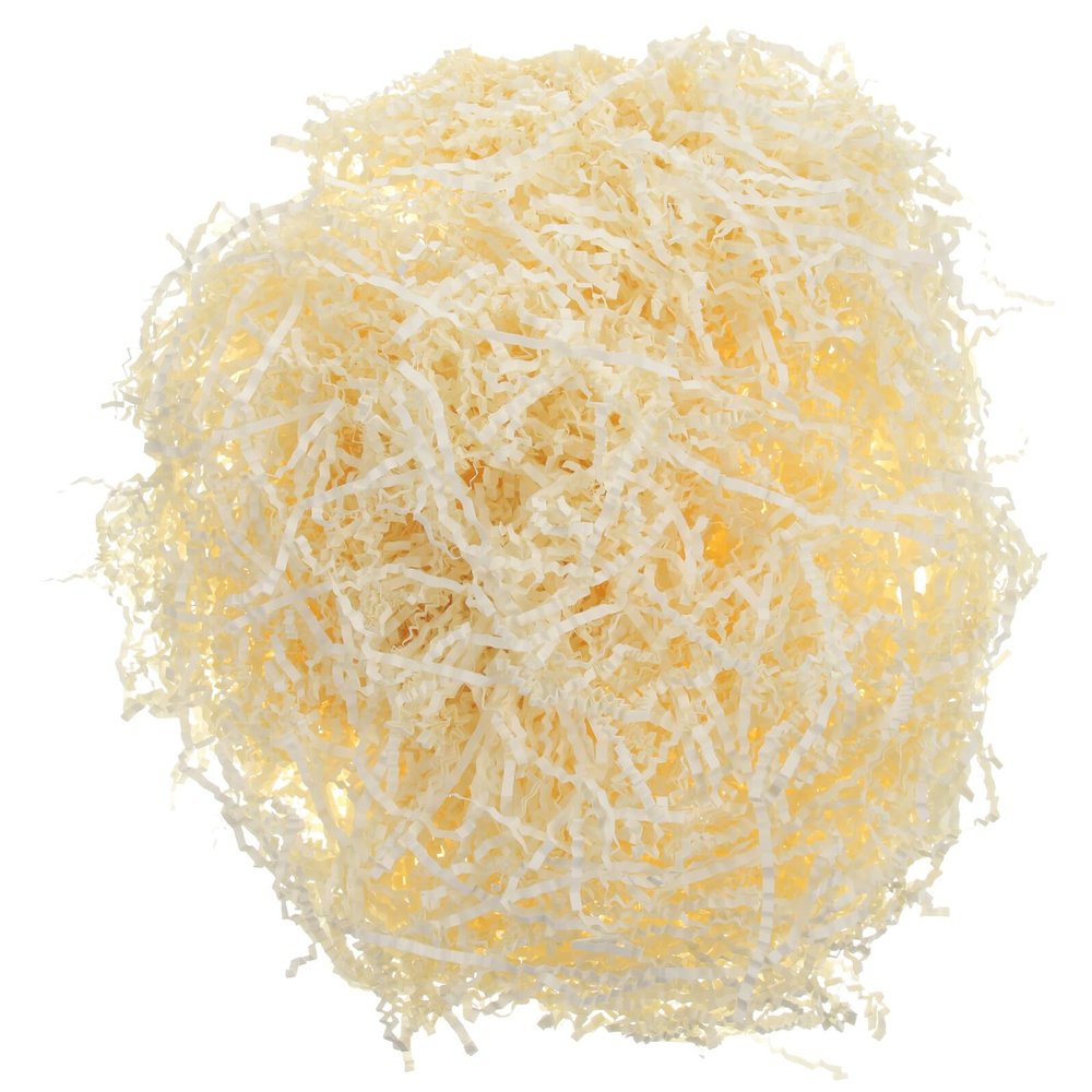 Abaodam Crinkle Cut Shredded Paper Box Filler for Packaging Decorative Basket and Tissue Paper Wrapping Milk White Each Lightweight and Eye-catching Filling for Special Occasions