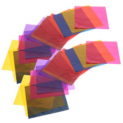 jojofuny 84 Sheets Colored Cellophane Sheets Colors Wrapping Paper for DIY Crafts Decorations and Candy Wrapping