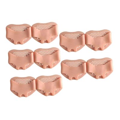 Abaodam 10 Pairs Silicone Metatarsal Pads Wear-Resistant Forefoot Cushions for High Heels Boots Running Shoes Foot Relief Foot Accessory
