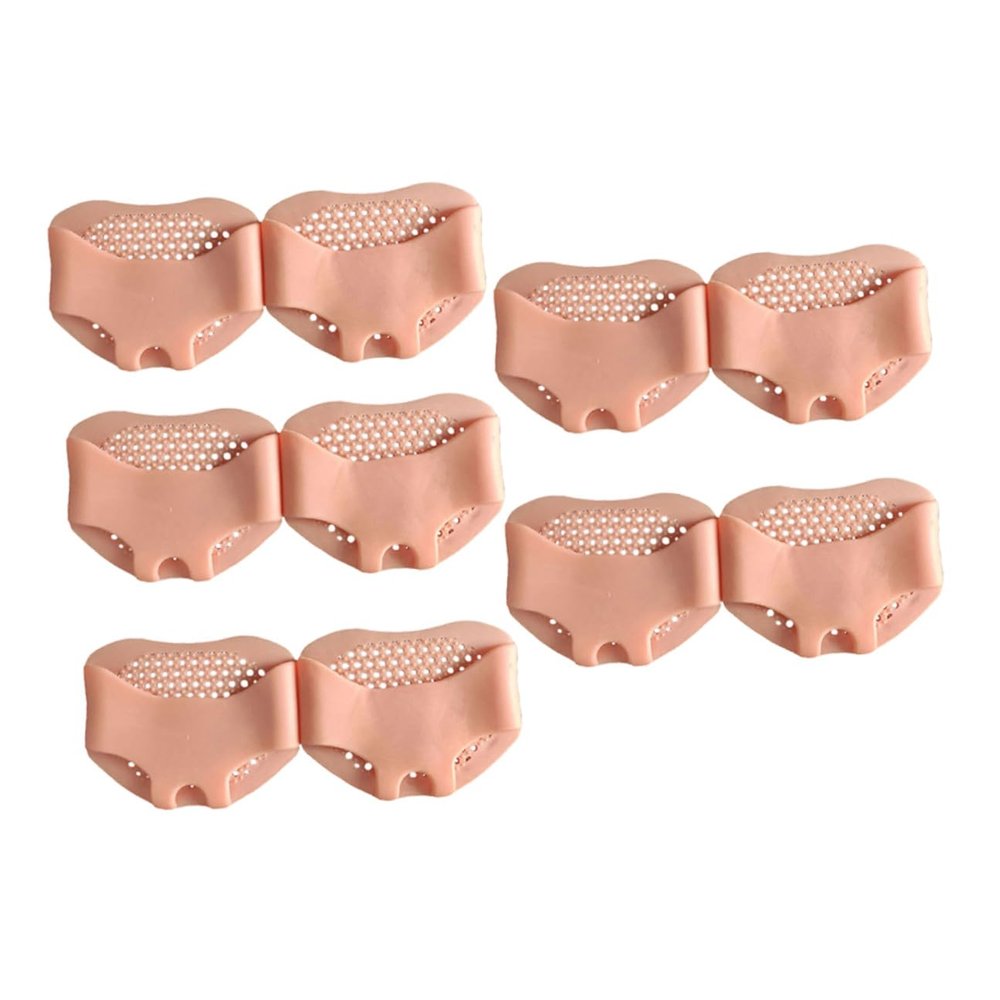 Abaodam 10 Pairs Silicone Metatarsal Pads Wear-Resistant Forefoot Cushions for High Heels Boots Running Shoes Foot Relief Foot Accessory