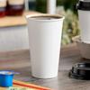 20 oz White Paper Hot Cups with Dome Lids and Sleeves with FREE BONUS Stirrers Disposable To Go Coffee Cups with Travel Lids Ideal for Latte Cappuccino Tea & Chocolate (200) view 4