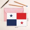 WZYCWB Flag of Panama Printed Pink Pearlescent Paper Holiday Card with Envelope. Suitable for birthday wishes wedding congratulations and condolences. view 4