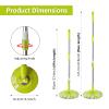 Letyvba Spin Mop Replacement Handle 360 Degree Spin Mop Pole Handle Replacement Rotating Telescopic Stick for Mop Head, Ideal for Home and Household Cleaning view 2