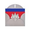 WZYCWB Cambodia Flag Printed Gray Pearlescent Paper Holiday Card with Envelope. Suitable for birthday wishes wedding congratulations and condolences. view 1