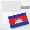 WZYCWB Cambodia Flag Printed Gray Pearlescent Paper Holiday Card with Envelope. Suitable for birthday wishes wedding congratulations and condolences. view 3