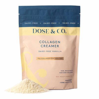 DOSE & CO. Dairy-Free Vanilla Collagen Creamer Powder - 9.6 Oz | Hydrolyzed Type I & III Bovine Collagen Peptides with Coconut Milk for Women & Men 10g of Protein per serving | Supports Healthier Hair, Skin & Nails | Non GMO, Preservative & Gluten