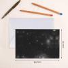 WZYCWB Black and white galaxy Patterned White Holiday Card (6x4) with Envelope. Suitable for birthdays, weddings, and condolences. view 4
