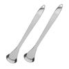 MAGICLULU 2pcs Stainless Steel Tongue Scraper Portable Oral Hygiene Tool for Adults Comfortable Tongue Cleaner for Fresh Breath view 1