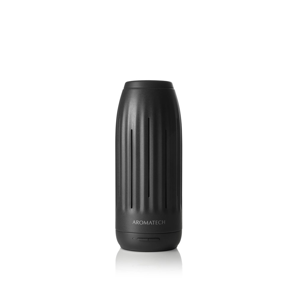 AromaTech Ambience Mini Waterless Essential Oil Scent Diffuser, Charcoal