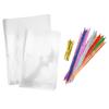 200pcs Candy Bags: Clear Plastic Treat Bags For Candy Cookie Packaging - Party Favor Pouches - Dessert Sweets Containers For Birthday Holiday Present view 1