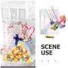 200pcs Candy Bags: Clear Plastic Treat Bags For Candy Cookie Packaging - Party Favor Pouches - Dessert Sweets Containers For Birthday Holiday Present view 3