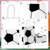 Sinbana 12pcs Soccer Party Favor Bags, Kraft Paper Football Goodie Gift Candy Snack Bags with Handles for Birthday Soccer Sports Theme Party Supplies & Decorations (Black, White) view 3