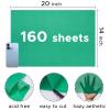 160 Sheets Green Tissue Paper for Gift Bags Bulk, 20"x14" - Acid Free Wrapping Tissue Paper for Crafts, Party Decors for Saint Patrick's Day, Birthday, Wedding, Christmas view 3