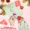 Aglebo Morning Glory Flowers Reusable Christmas Gift Bag Set with Drawstring 12" x 8" Xmas Treats Bags Funny Design for Party Birthday Xmas Presents Wrapping Bags (1 Pack) view 3