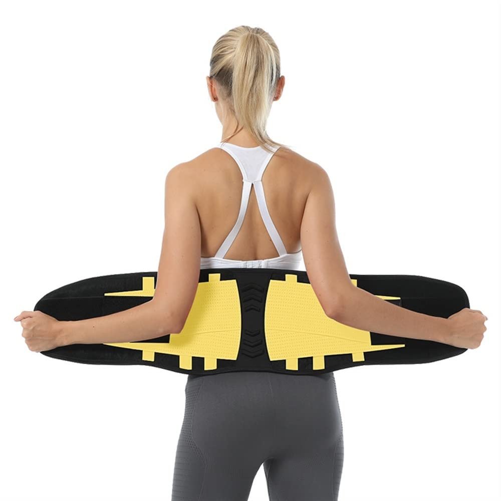 DJVHSRI Elastic Back Lumbar Brace Rt Belt - Orthopedic Corrector for Lower Back Waist - Women's Rt CorsetYellow-X