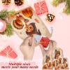Aglebo Thanksgiving Turkey Pumpkin Reusable Christmas Gift Bag Set with Drawstring 21" x 16" Xmas Treats Bags Funny Design for Party Birthday Xmas Presents Wrapping Bags (1 Pack) view 3