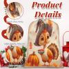 Aglebo Thanksgiving Turkey Pumpkin Reusable Christmas Gift Bag Set with Drawstring 21" x 16" Xmas Treats Bags Funny Design for Party Birthday Xmas Presents Wrapping Bags (1 Pack) view 4