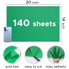 140 Sheets Green Tissue Paper for Gift Bags Bulk, 20"x14" - Acid Free Wrapping Tissue Paper for Crafts, Party Decors for Saint Patrick's Day, Birthday, Wedding, Christmas view 2