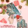Aglebo Rose Watercolor Cat Reusable Christmas Gift Bag Set with Drawstring 16" x 12" Xmas Treats Bags Funny Design for Party Birthday Xmas Presents Wrapping Bags (1 Pack) view 3