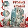 Aglebo Rose Watercolor Cat Reusable Christmas Gift Bag Set with Drawstring 16" x 12" Xmas Treats Bags Funny Design for Party Birthday Xmas Presents Wrapping Bags (1 Pack) view 4