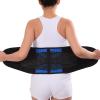 DJVHSRI Plus Size Back Pain Relief Age Belt - Men & Women's Lower Back Brace with Double Pull, Breathable Waist Rt for Herniated Disc & SciaticaBlack+Blue-Small view 1