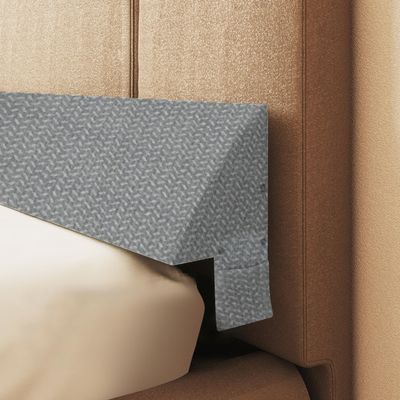strusery Queen Bed Wedge Pillow for Headboard Gap Filler (0-6") High-Density Foam Between Mattress and Headboard Large Storage Pockets Washable Cover, Grey 59" x 10" x 6"