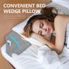 strusery Queen Bed Wedge Pillow for Headboard Gap Filler (0-6") High-Density Foam Between Mattress and Headboard Large Storage Pockets Washable Cover, Grey 59" x 10" x 6" view 4