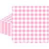 100 Pcs Pink Gingham Napkins Disposable - Pink and White Checkered Paper Napkins - Scalloped Plaid Dinner Napkins for Girls Women Wedding Birthday Baby Shower Picnic Party Supplies view 1