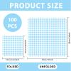 100 Pcs Blue Gingham Napkins Disposable, 6.5 Inch Blue and White Paper Napkins Scalloped Checkered Napkins for Wedding Birthday Baby Shower Picnic Party Supplies view 2