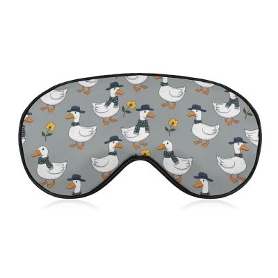 No Pressure Sleep Masks White Black Gooses Breathable Travel Eye Cover Soft Eyeshade Comfortable Blackout Eye Mask